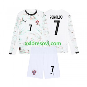 Portugal Cristiano Ronaldo 7 Gostujući Dječji Nogometni Dres 2025 Dugim Rukavima
